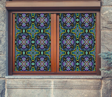 3D Modern Art Flower 342 Window Film Print Sticker Cling Stained Glass UV Block