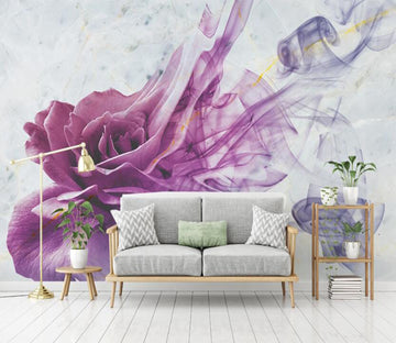 3D Elegant Purple Flowers 2101 Wall Murals