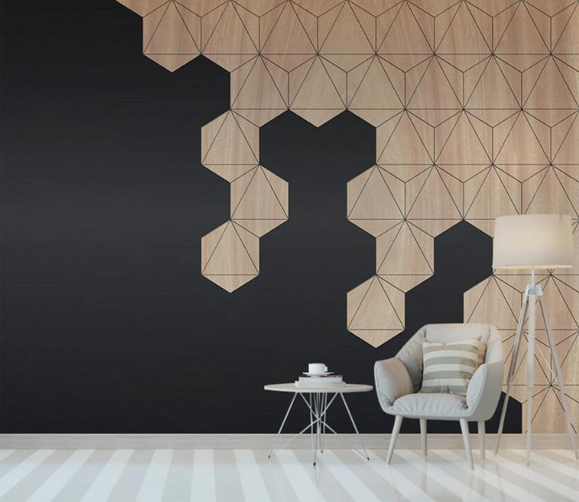 3D Yellow Geometric Arrangement 2169 Wall Murals