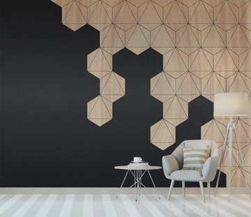 3D Yellow Geometric Arrangement 2169 Wall Murals