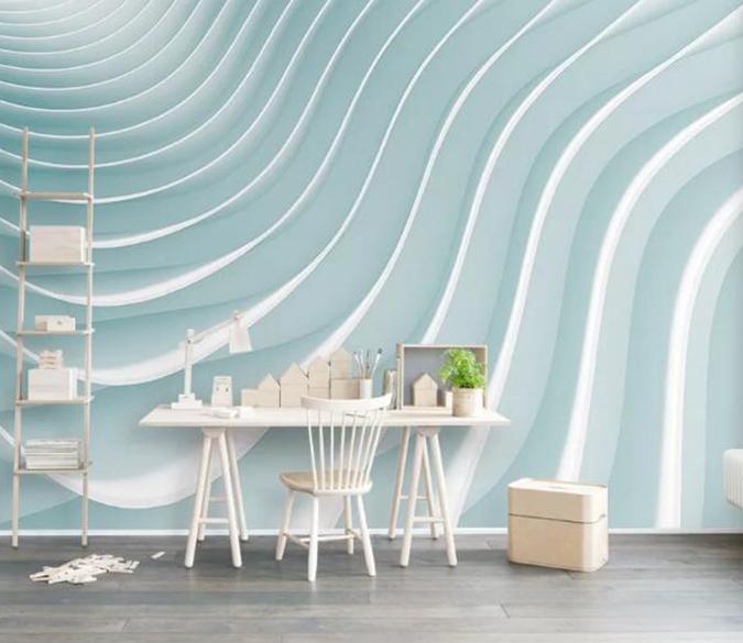 3D White Wave 253 Wall Murals Wallpaper AJ Wallpaper 2 