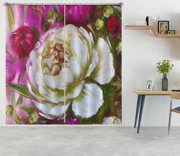 3D Hand Painted Flowers 2424 Skromova Marina Curtain Curtains Drapes