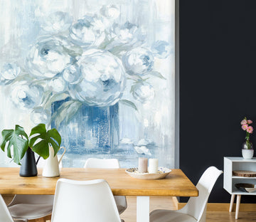 3D White Flower Vase 4003 Debi Coules Wall Mural Wall Murals