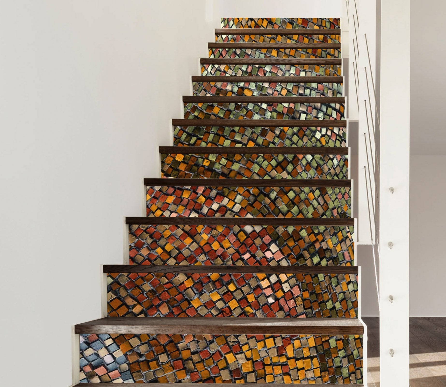 Mosaic Riser 3D Mosaic 3461 Stair Risers | AJ Wallpaper