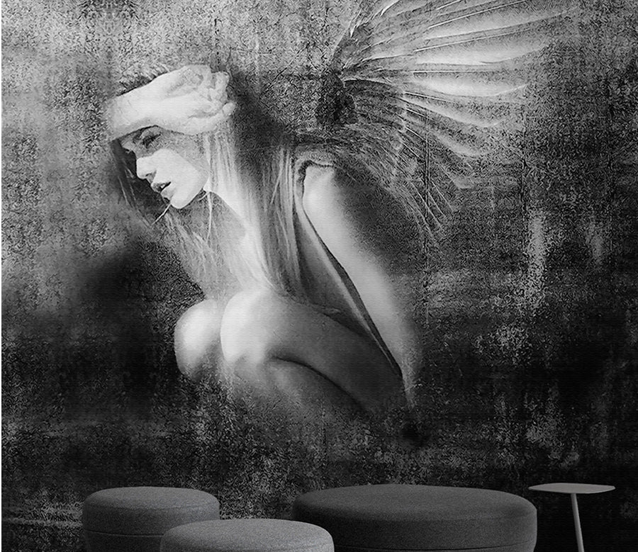 3D Girl Wings WG045 Wall Murals