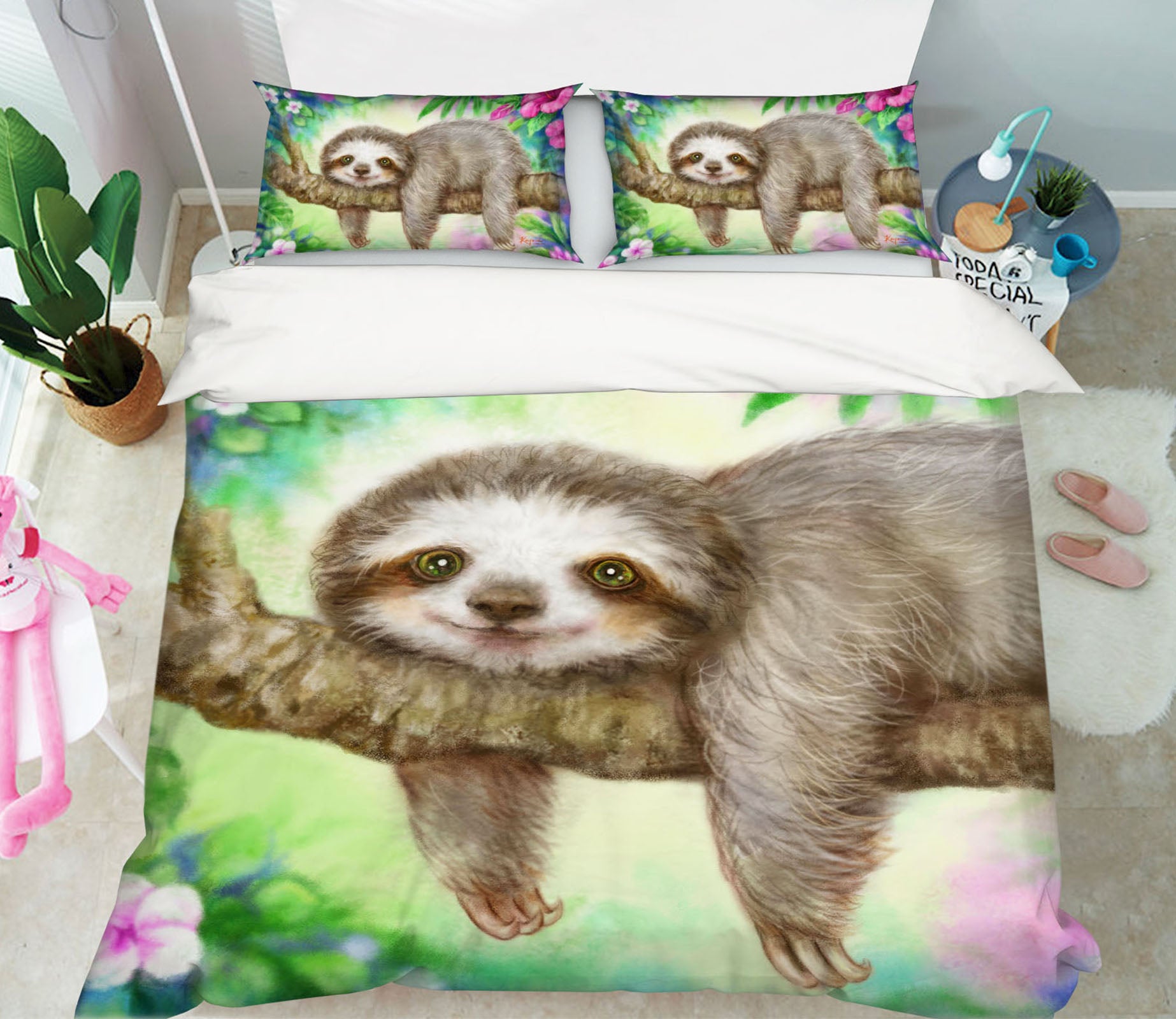 3D Cartoon Sloth 5968 Kayomi Harai Bedding Bed Pillowcases Quilt Cover Duvet Cover