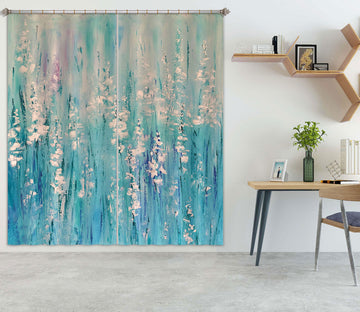 3D White Wildflowers 399 Skromova Marina Curtain Curtains Drapes