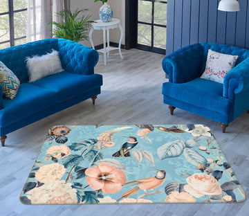 3D Leaf Bird 1023 Andrea haase Rug Non Slip Rug Mat