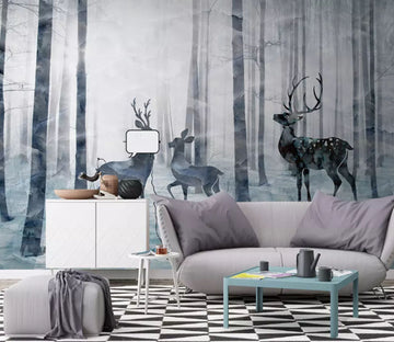 3D Forest Fawn 2140 Wall Murals
