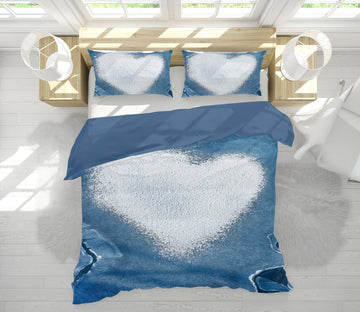 3D Heart Shaped White Cloud 2159 Marco Carmassi Bedding Bed Pillowcases Quilt