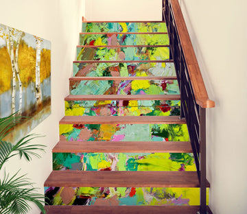 3D Green Color Oil Painting Pattern 9026 Allan P. Friedlander Stair Risers