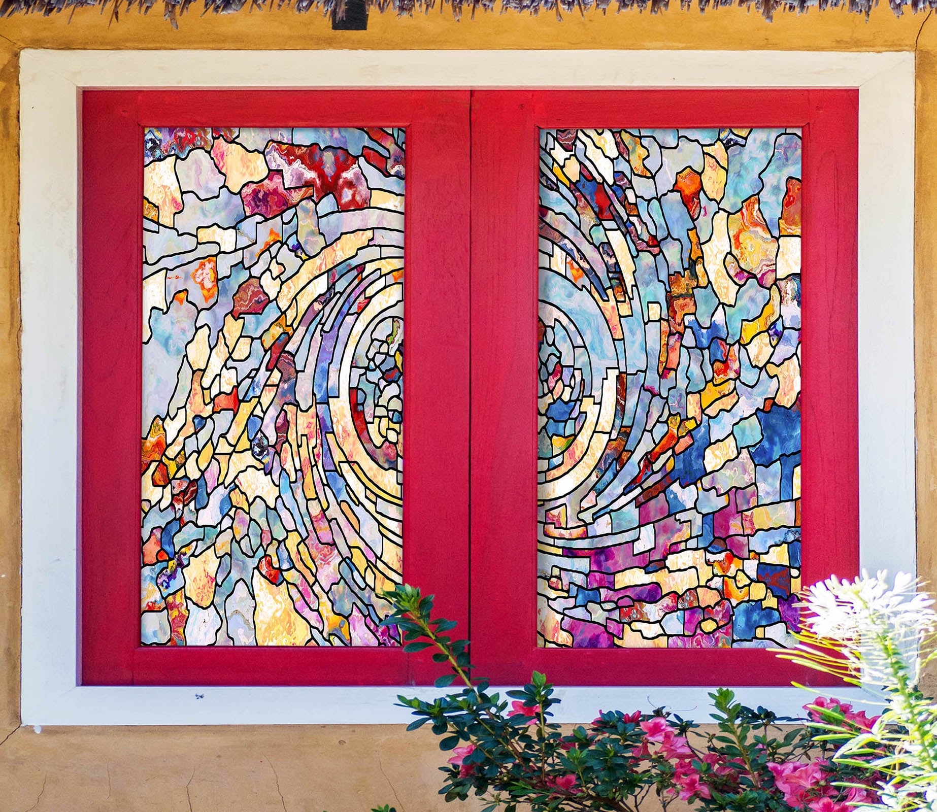 3D Graffiti Graphics 181 Window Film Print Sticker Cling Stained Glass UV Block