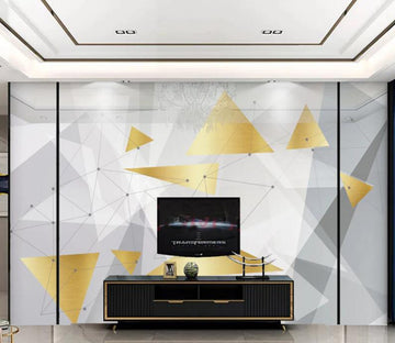 3D Golden Triangle 122 Wall Murals