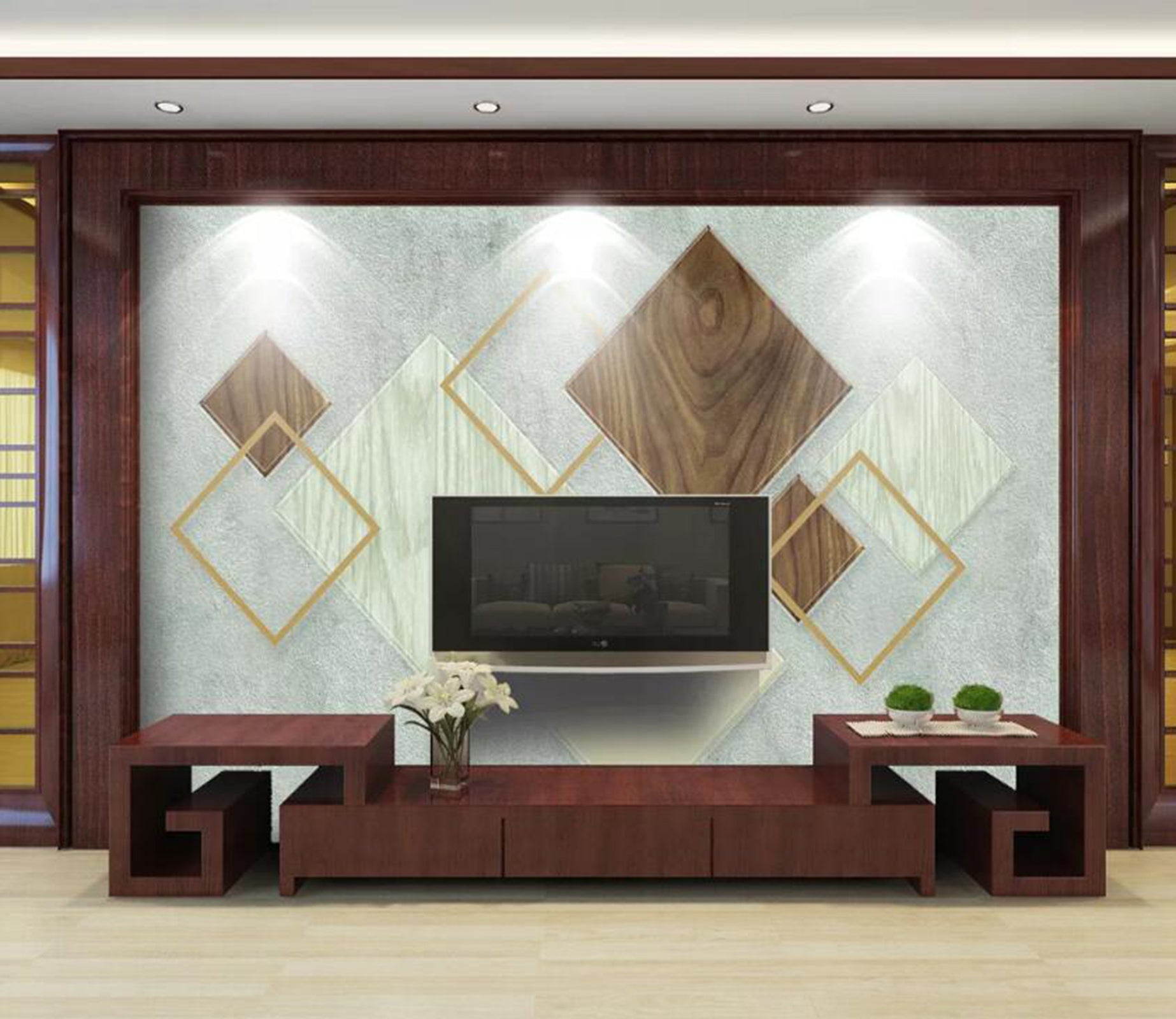 3D Colored Square WC02 Wall Murals Wallpaper AJ Wallpaper 2 