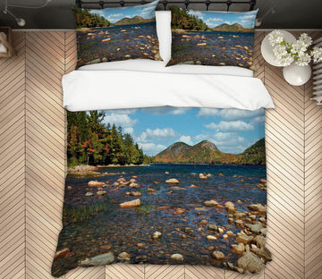 3D River Water Stones 62182 Kathy Barefield Bedding Bed Pillowcases Quilt