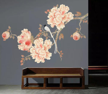 3D Flower Bird WC27 Wall Murals Wallpaper AJ Wallpaper 2 