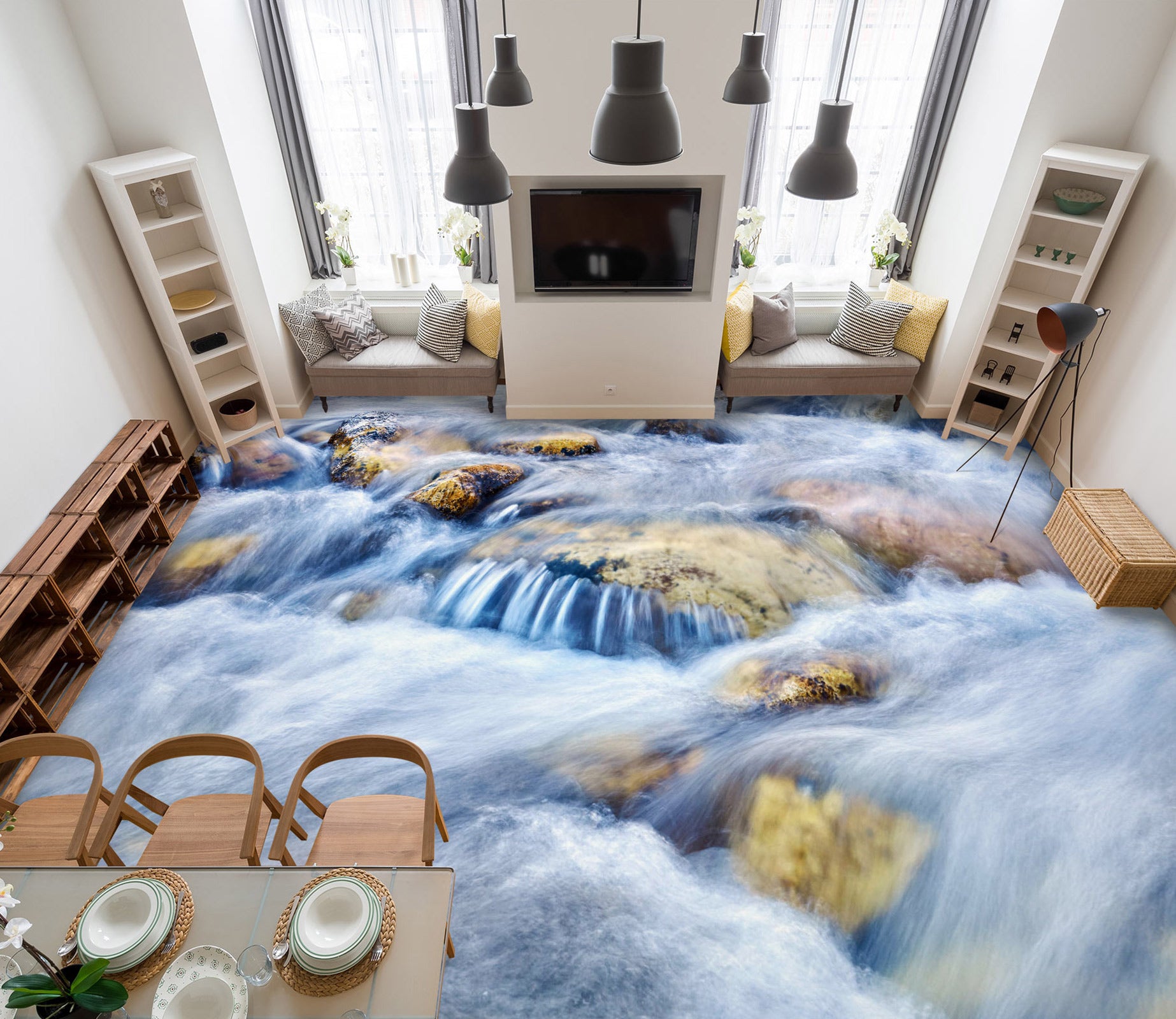 3D Gentle Water Memory 1066 Floor Mural  Wallpaper Murals Self-Adhesive Removable Print Epoxy