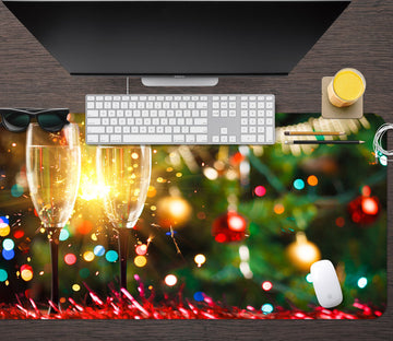 3D Wine Glass 53172 Christmas Desk Mat Xmas