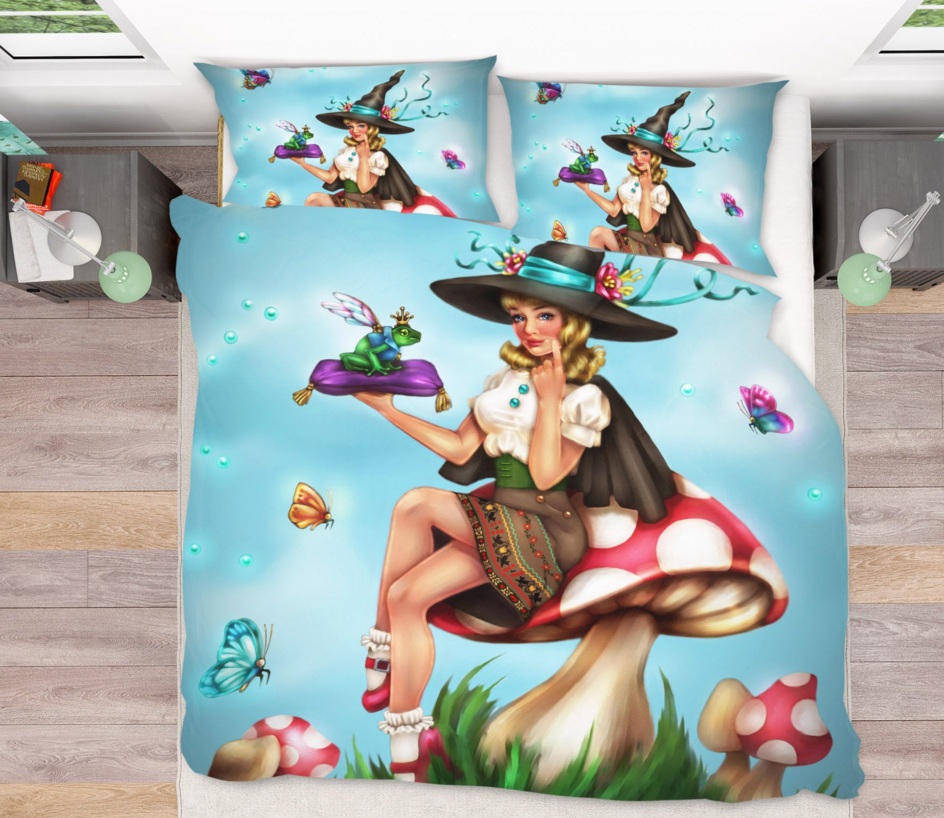 3D Mushroom Girl 8827 Brigid Ashwood Bedding Bed Pillowcases Quilt Cover Duvet Cover