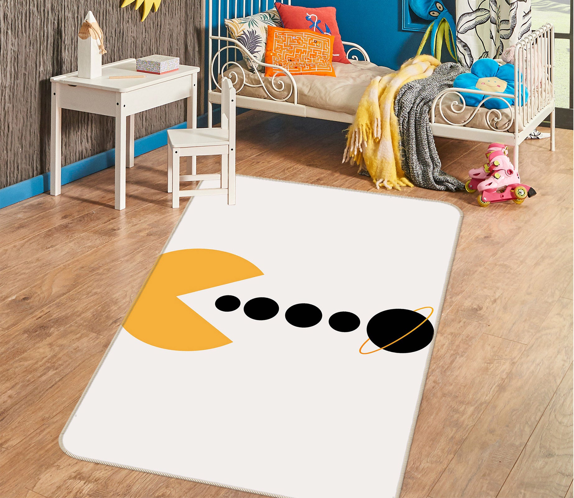 3D Monster Eating Ball 1144 Boris Draschoff Rug Non Slip Rug Mat