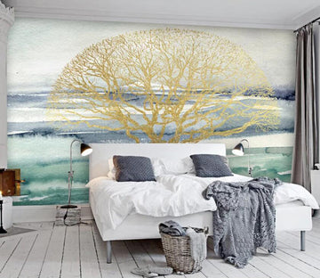 3D Golden Tree WC56 Wall Murals Wallpaper AJ Wallpaper 2 