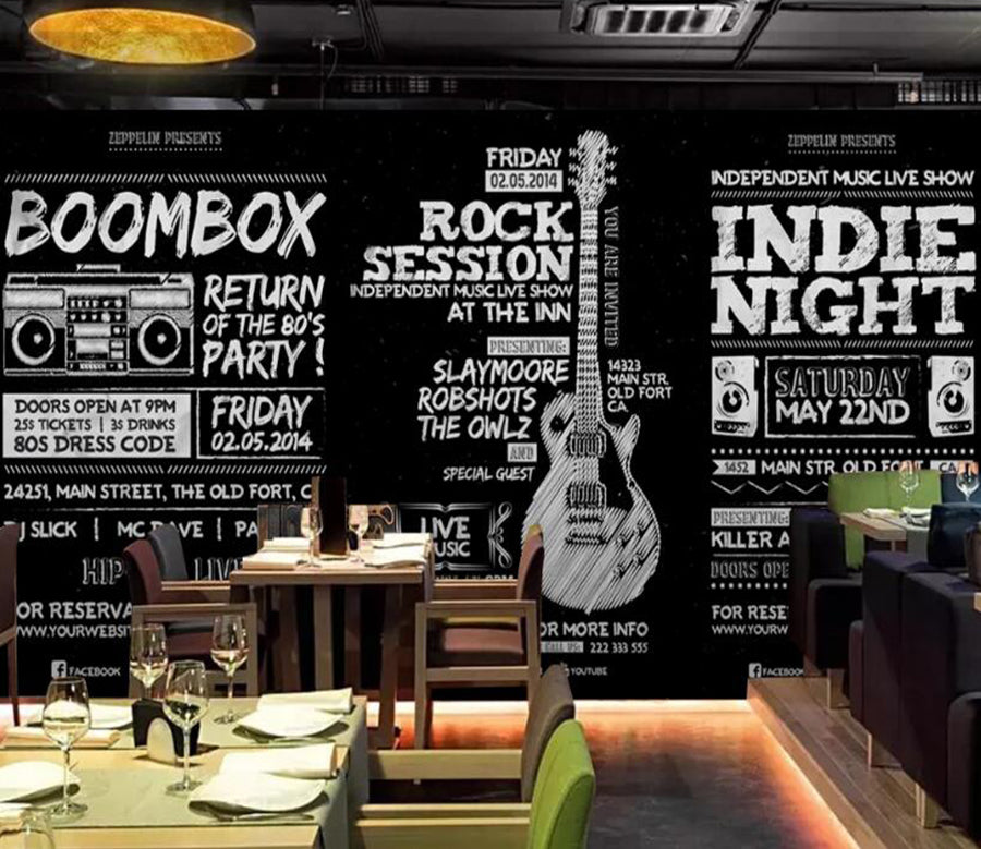 3D Music Guitar 539 Wall Murals