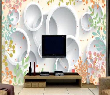 3D Round Combination 002 Wall Murals