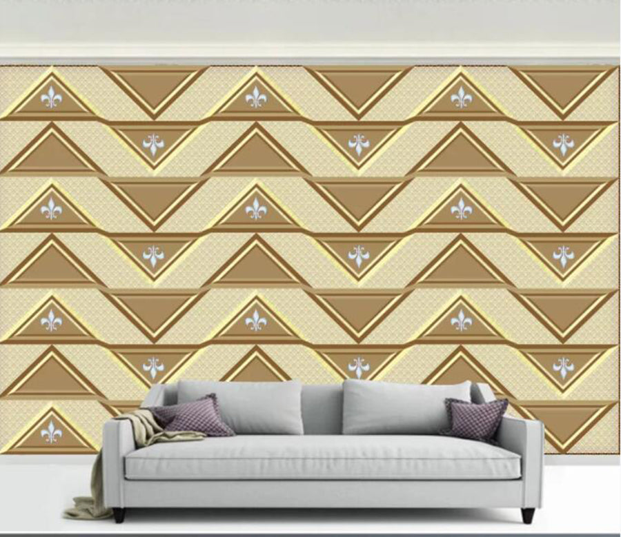 3D Golden Triangle WC1861 Wall Murals