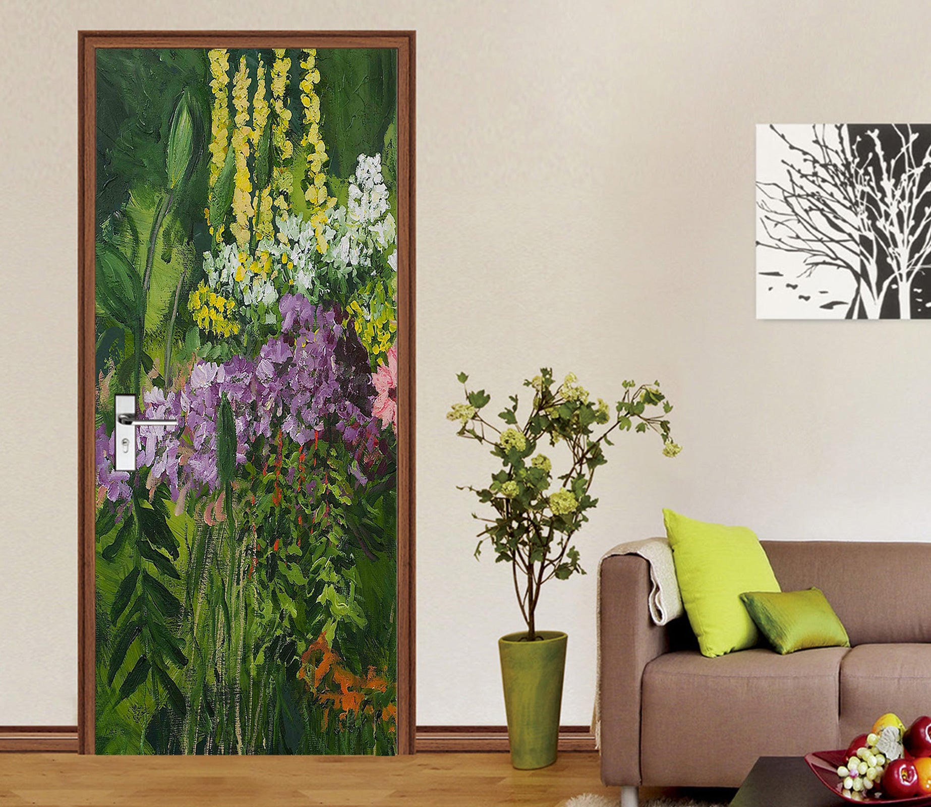 3D Flowers Plants Clump 9362 Allan P. Friedlander Door Mural