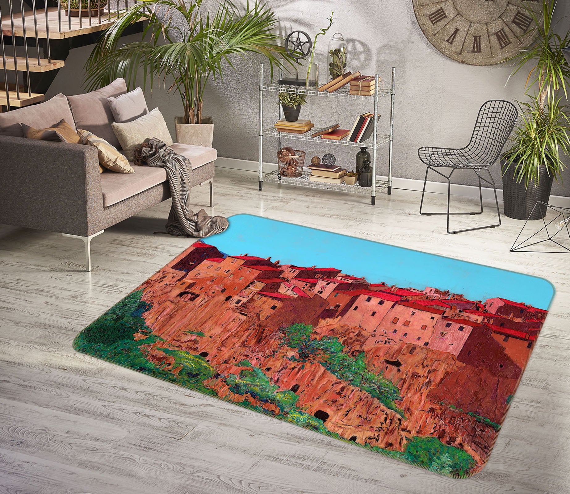 3D Mud Wall 1122 Allan P. Friedlander Rug Non Slip Rug Mat