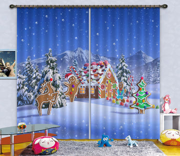3D Gingerbread Fantasy 044 Jerry LoFaro Curtain Curtains Drapes