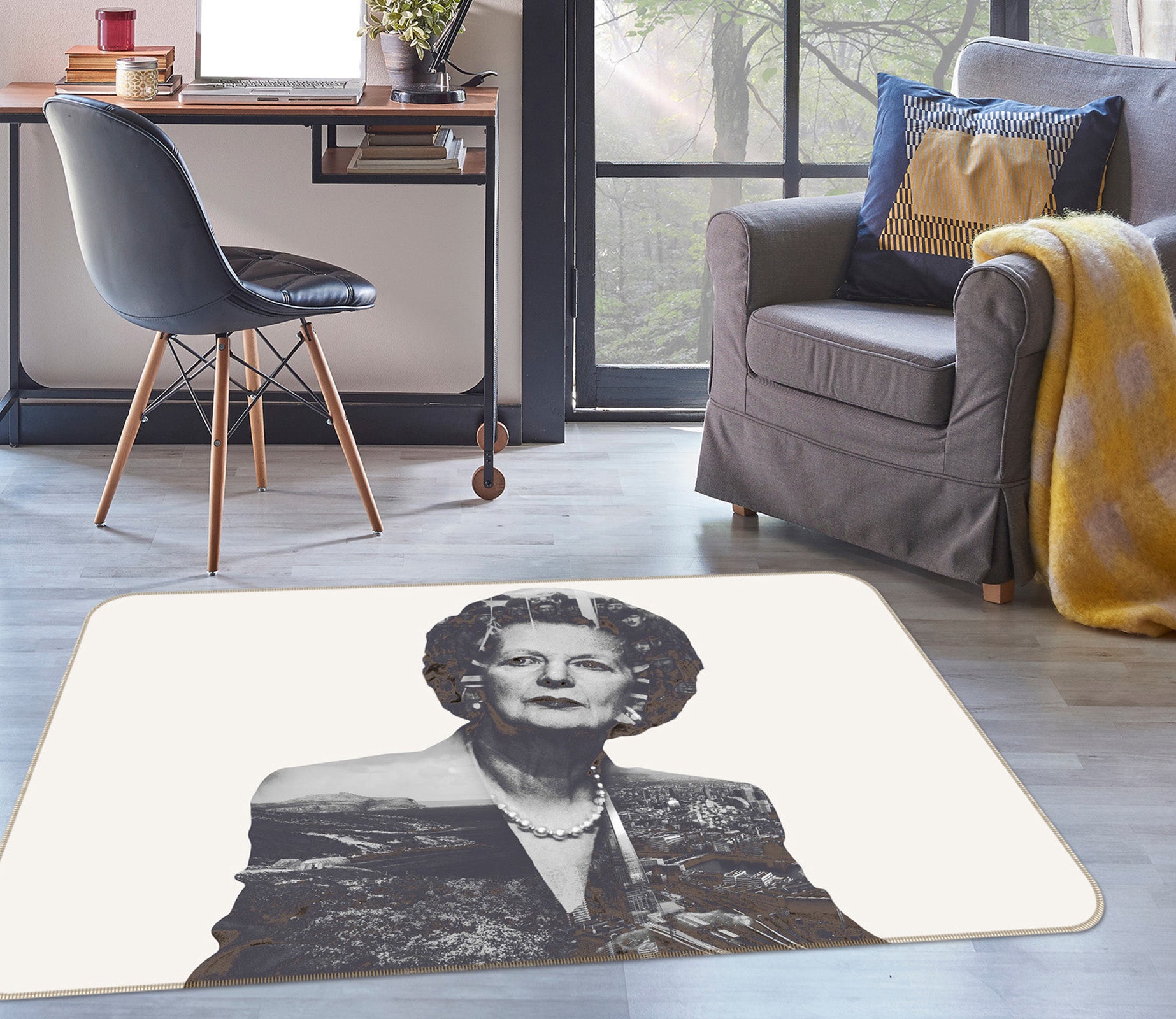 3D Margaretthatcher 1006 Marco Cavazzana Rug Non Slip Rug Mat