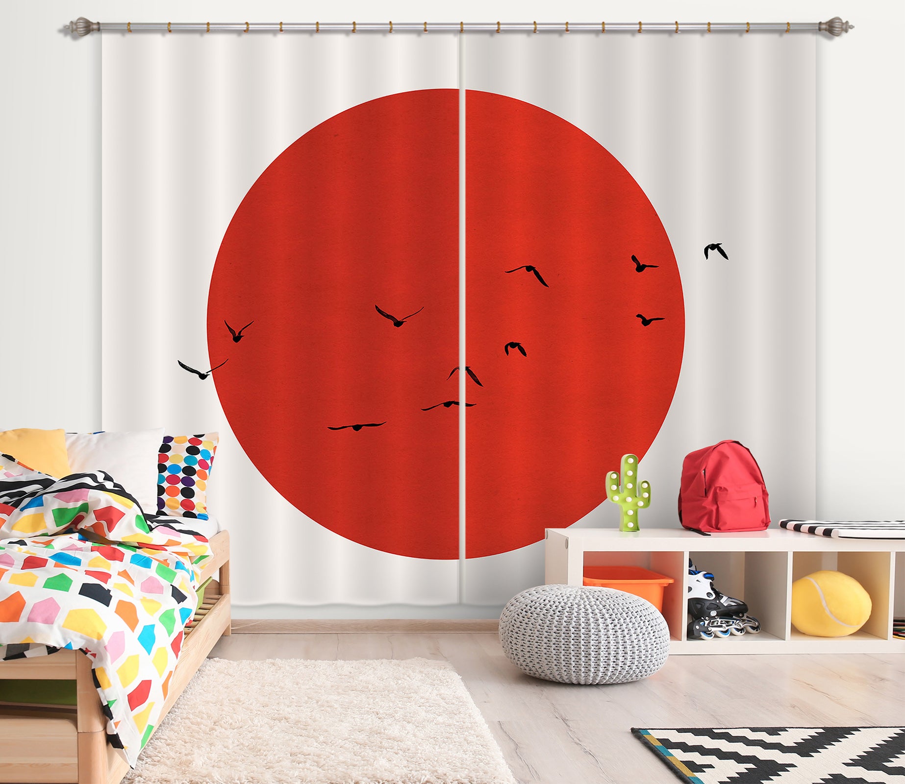 3D Winter Gloom 067 Boris Draschoff Curtain Curtains Drapes
