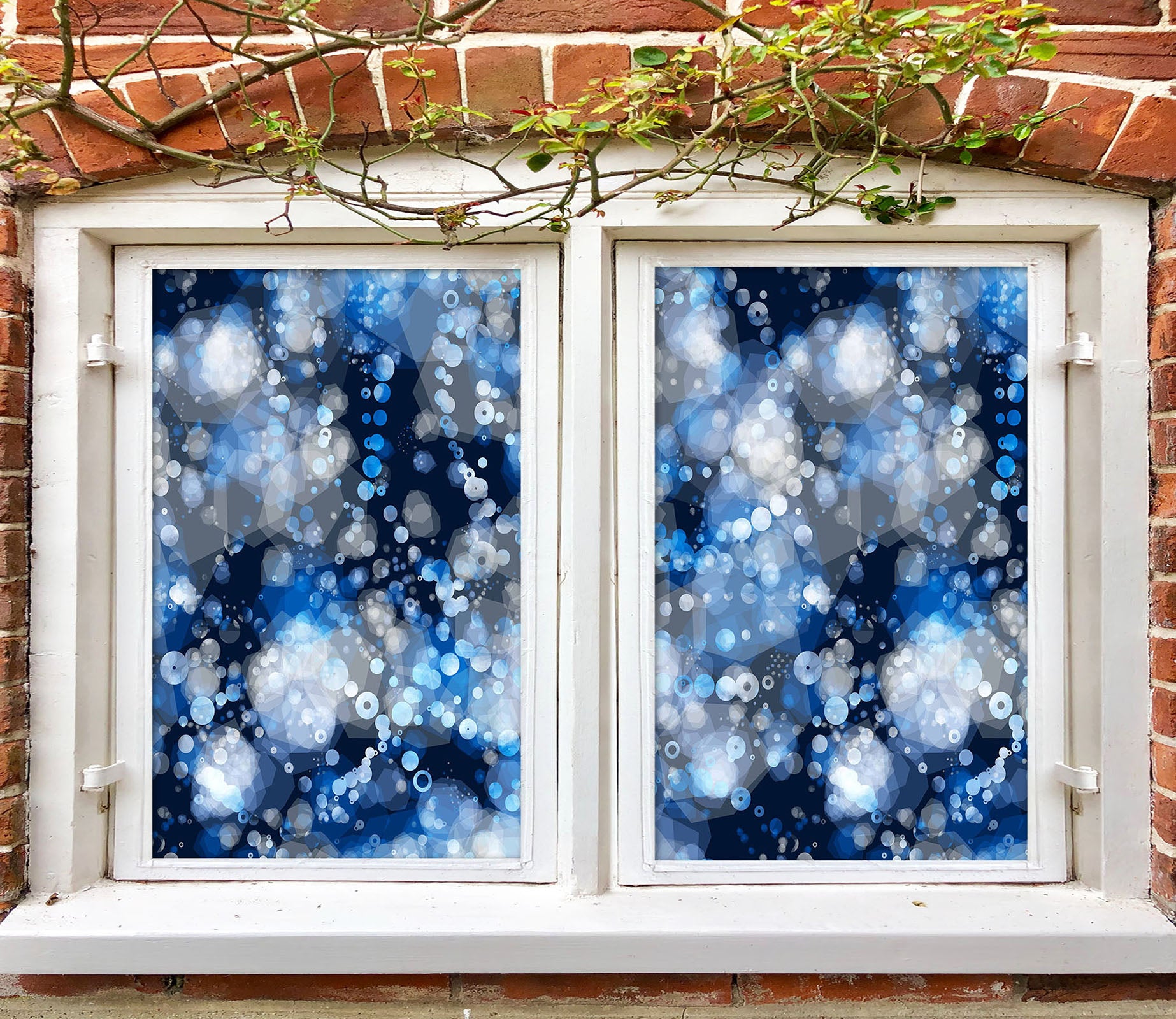 3D Beautiful Neon 454 Window Film Print Sticker Cling Stained Glass UV Block