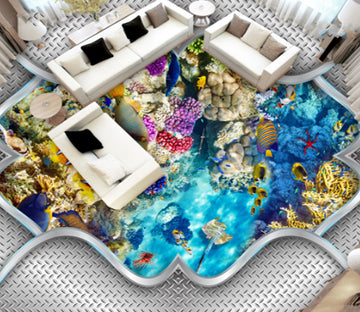 3D Underwater World 0225 Floor Mural  Wallpaper Murals Rug & Mat Print Epoxy waterproof bath floor