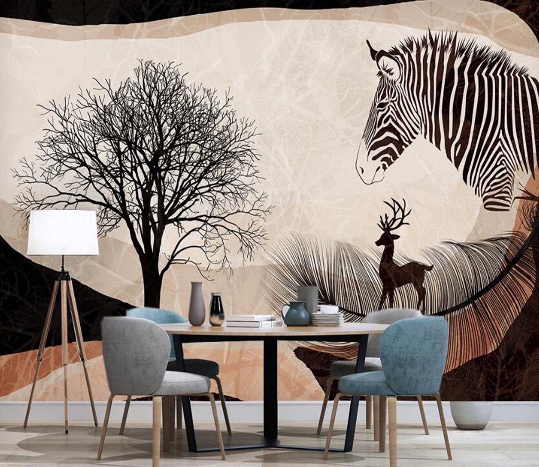 3D Everything About Black Loneliness 2580 Wall Murals