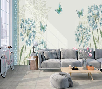 3D Butterfly And Orchid 510 Wall Murals