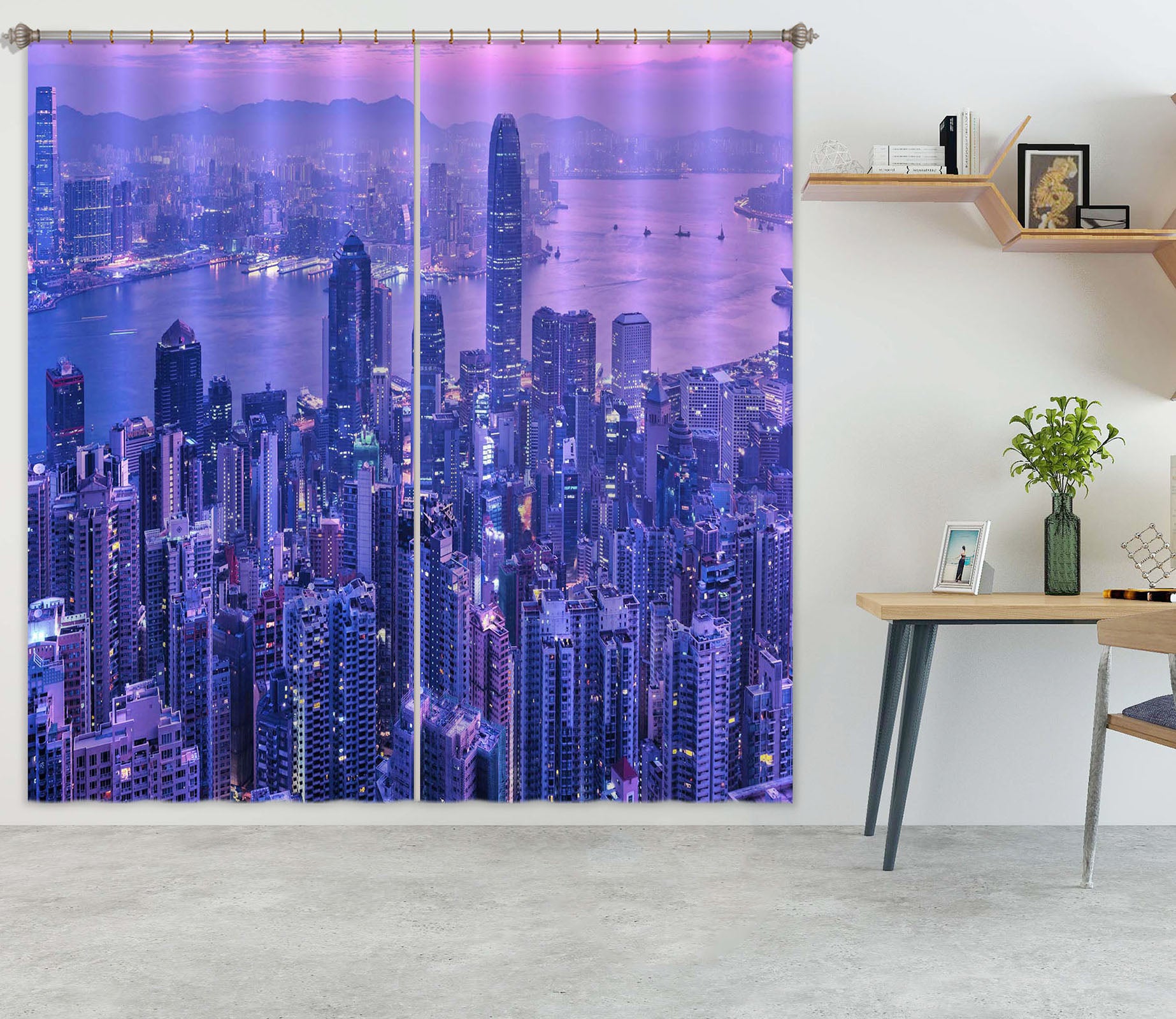 3D Morning City 190 Marco Carmassi Curtain Curtains Drapes