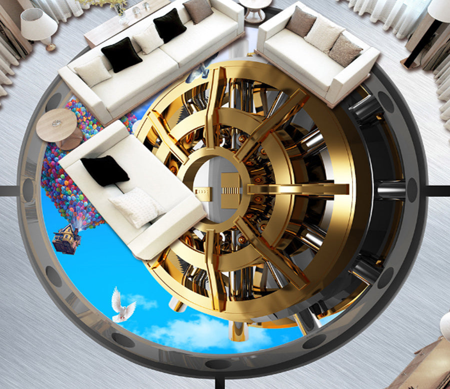 3D Blue Sky Technology 298 Floor Mural  Wallpaper Murals Rug & Mat Print Epoxy waterproof bath floor