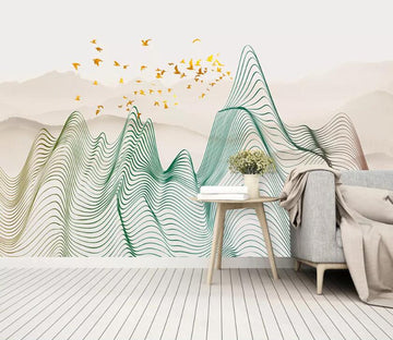 3D Wavy Bird WC04 Wall Murals Wallpaper AJ Wallpaper 2 