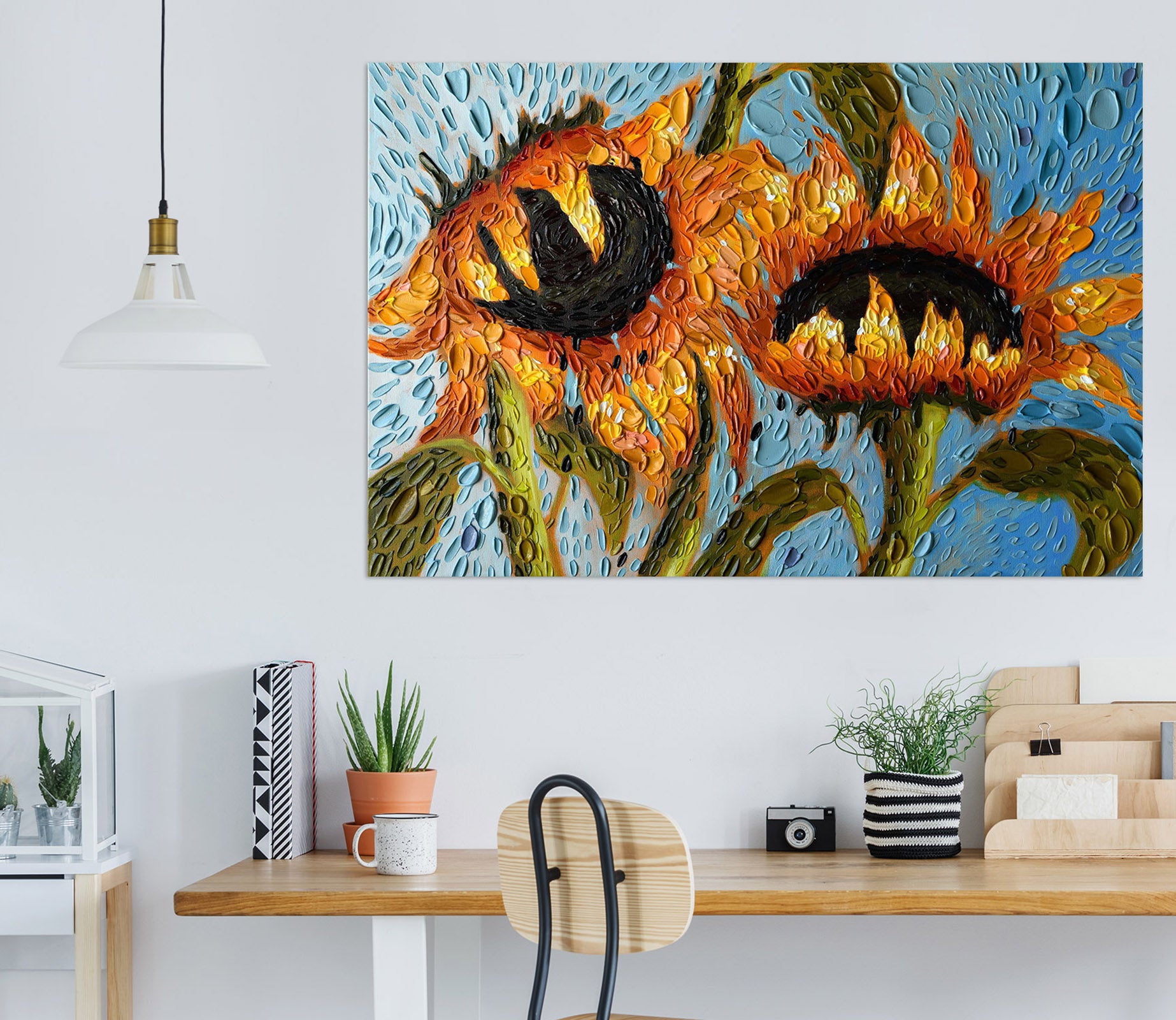 3D Sunflowers 024 Dena Tollefson Wall Sticker
