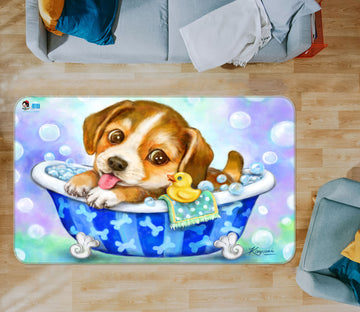 3D Bathtub Pet Dog 5607 Kayomi Harai Rug Non Slip Rug Mat