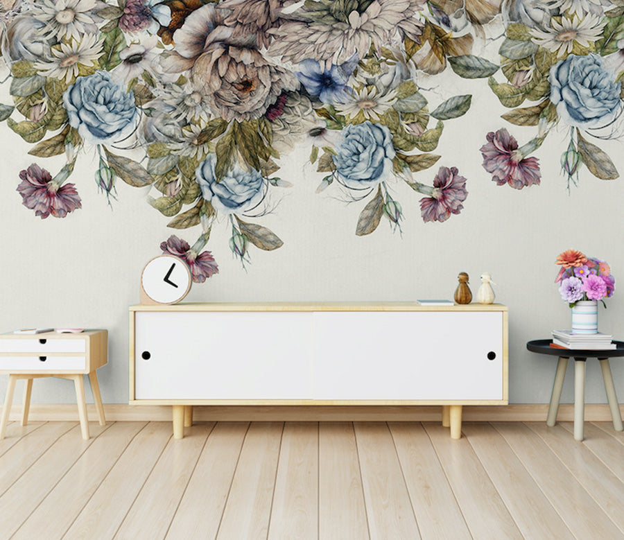 3D Blue Rose WG124 Wall Murals