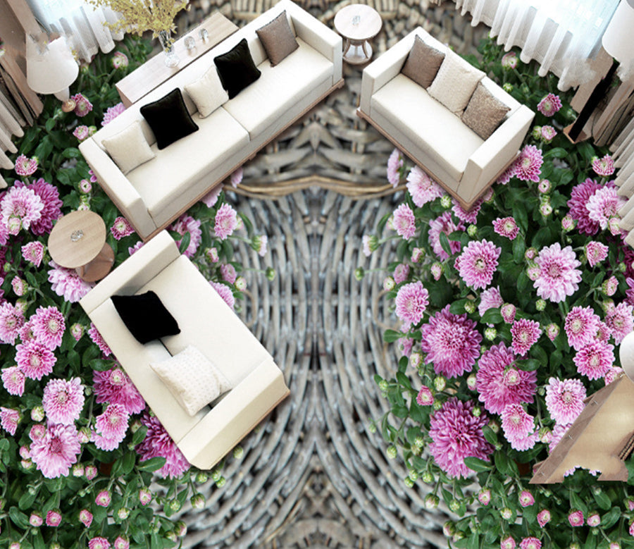 3D Flower Bush 487 Floor Mural  Wallpaper Murals Rug & Mat Print Epoxy waterproof bath floor