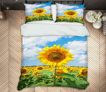 3D Sunflower 67155 Bed Pillowcases Quilt