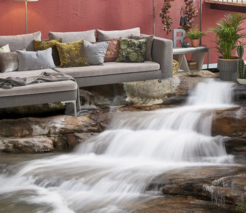 3D Steep Flowing Water 1010 Floor Mural  Wallpaper Murals Self-Adhesive Removable Print Epoxy