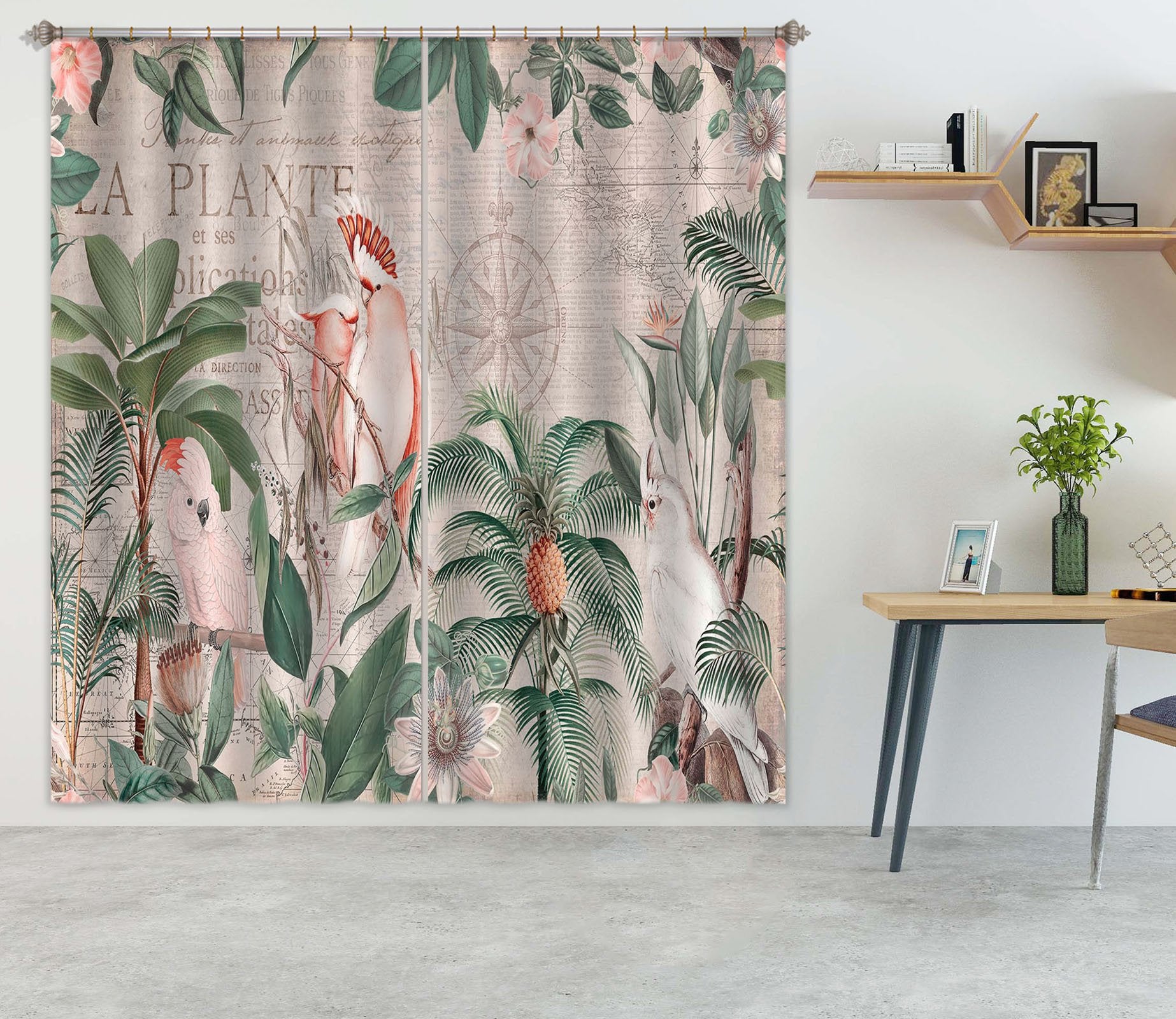 3D Bird Forest 081 Andrea haase Curtain Curtains Drapes Wallpaper AJ Wallpaper 