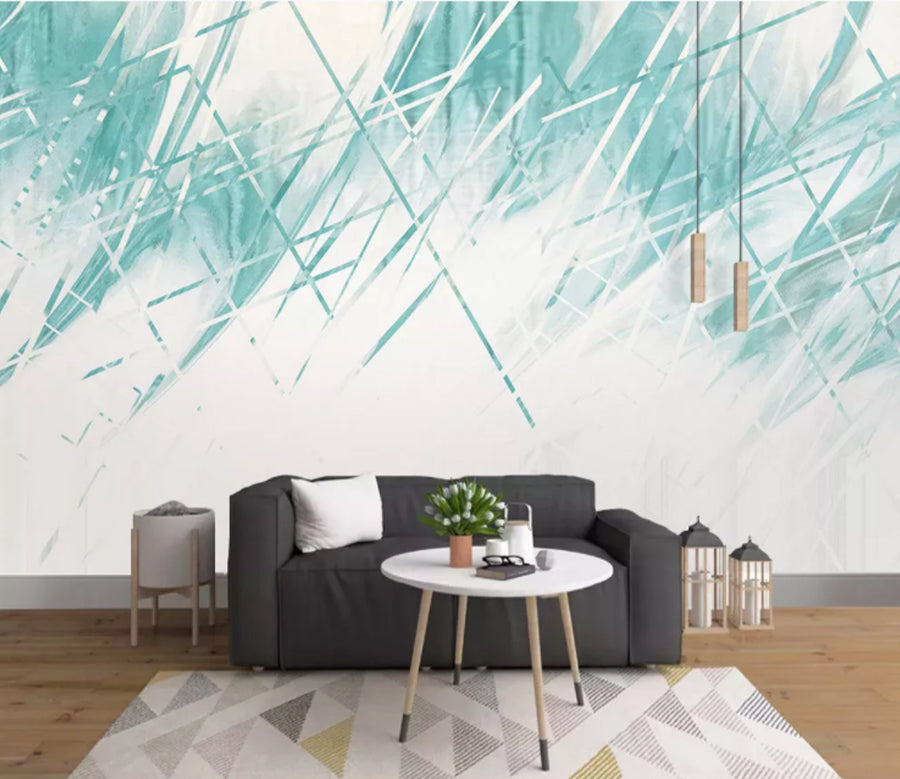 3D Green Pattern WC2024 Wall Murals