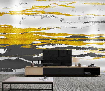 3D Golden River WC1827 Wall Murals