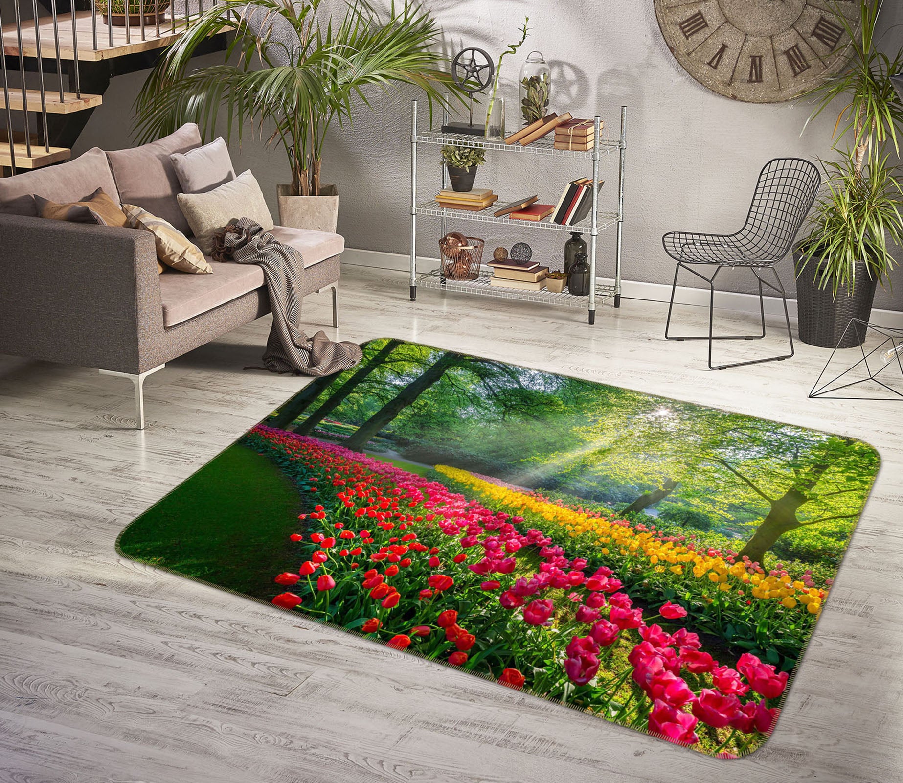 3D Spring Garden 1151 Marco Carmassi Rug Non Slip Rug Mat